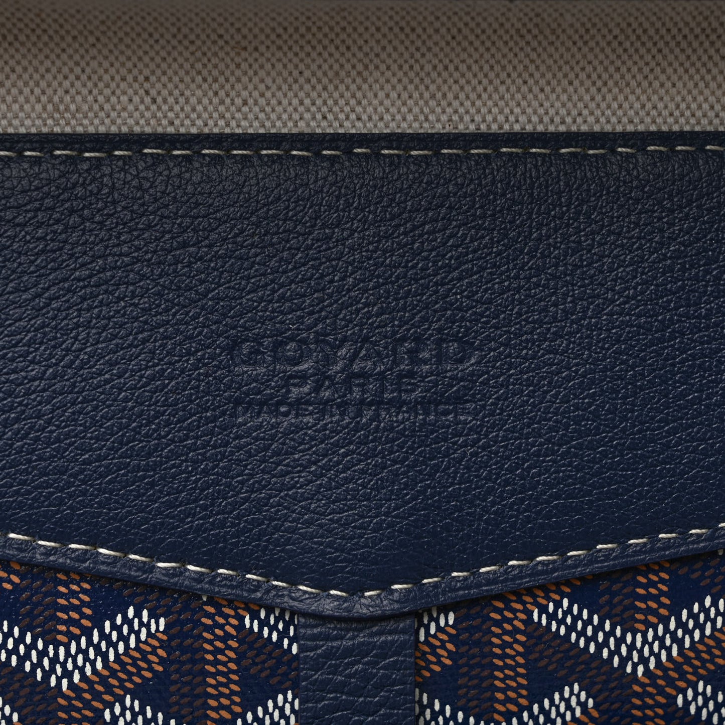Goyardine Calfskin Cisalpin Backpack Navy Blue