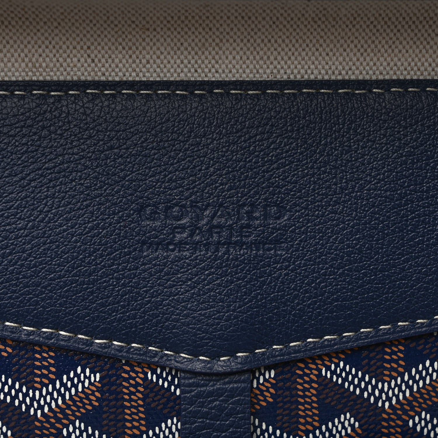 Goyard Goyardine Calfskin Cisalpin Backpack Navy Blue 6 of 8