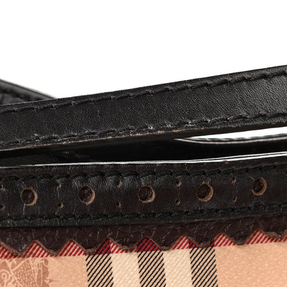 Burberry Haymarket Check Medium Brogue Tassel Tote 19 of 19