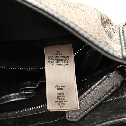 Burberry Shimmer Check Fairby Hobo Pewter 8 of 11