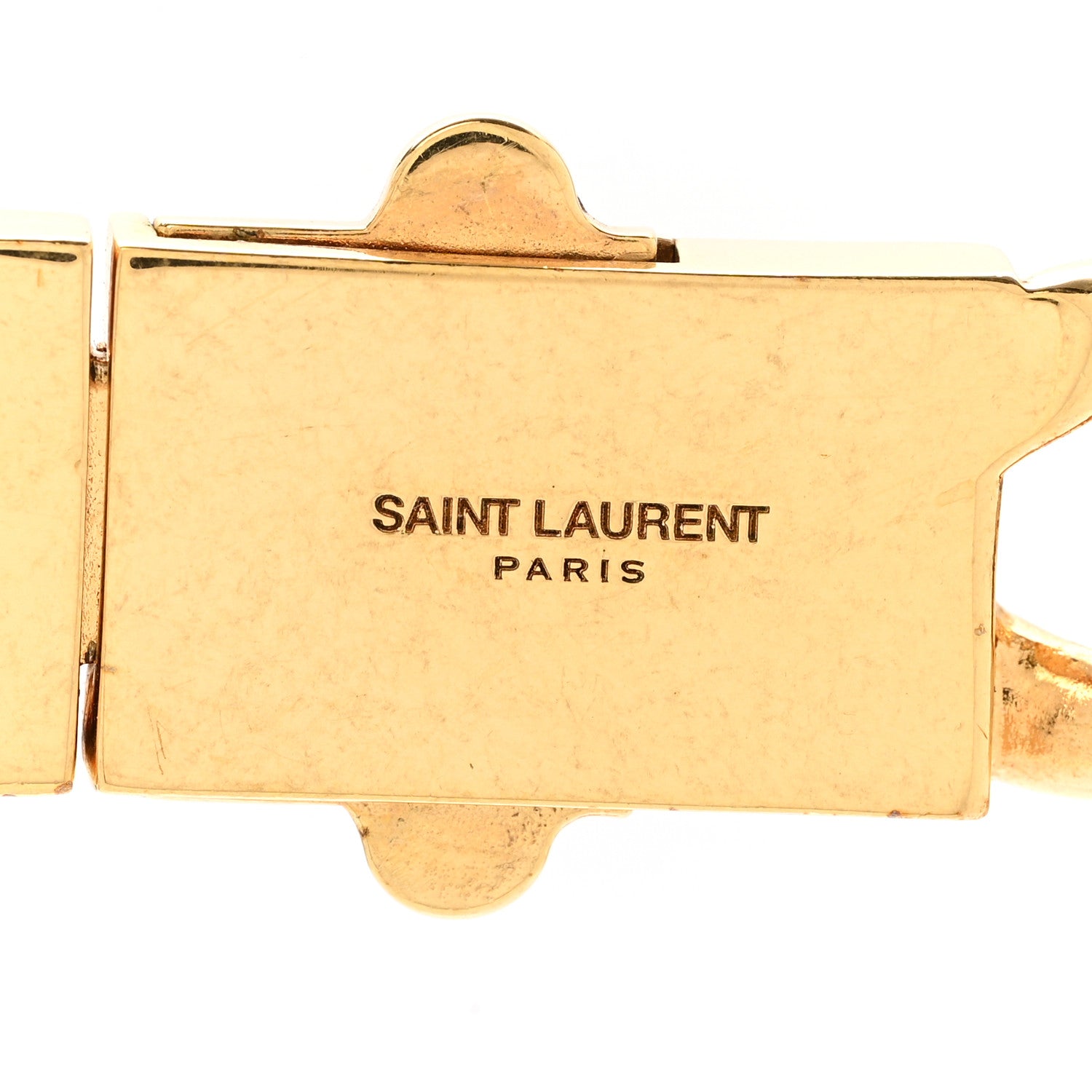 Saint Laurent Metal Curb Chain Necklace Gold Silver 5 of 6
