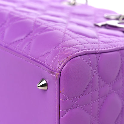 Christian Dior Lambskin Cannage Medium Lady Dior Purple 9 of 15