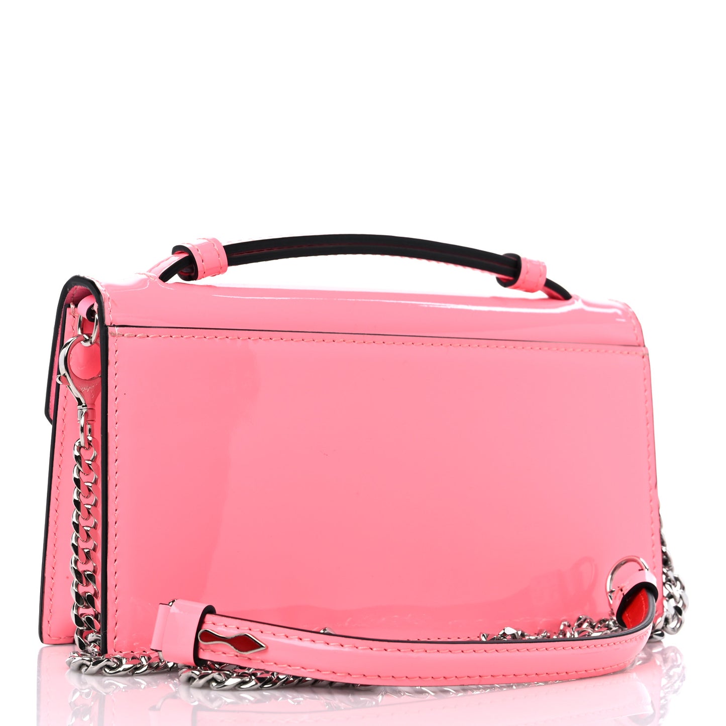 Patent Calfskin Small Elisa Baguette Bubble Gum
