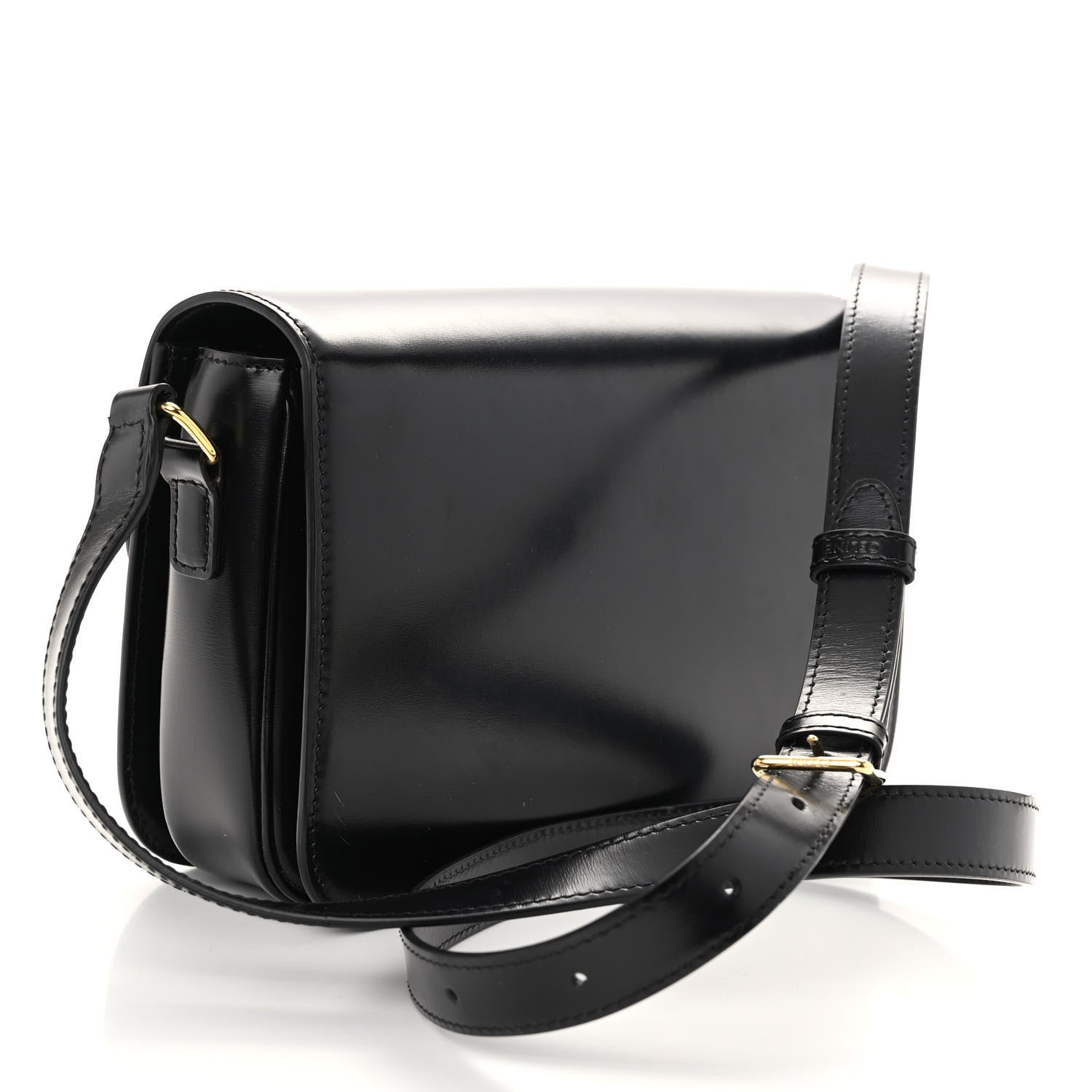 Celine Shiny Calfskin Medium Triomphe Black 4 of 14