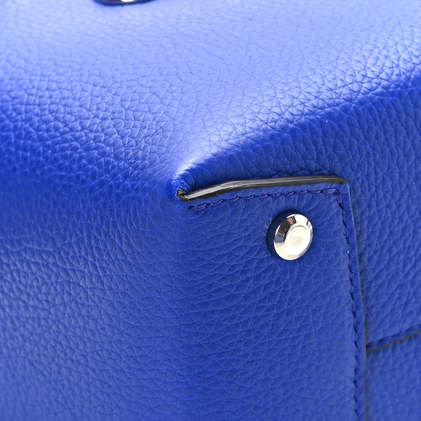 Grained Calfskin Mini Gancino Bucket Bag Bluette