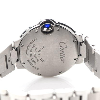 Cartier Stainless Steel 33mm Ballon Bleu De Automatic Watch Pink 4 of 6