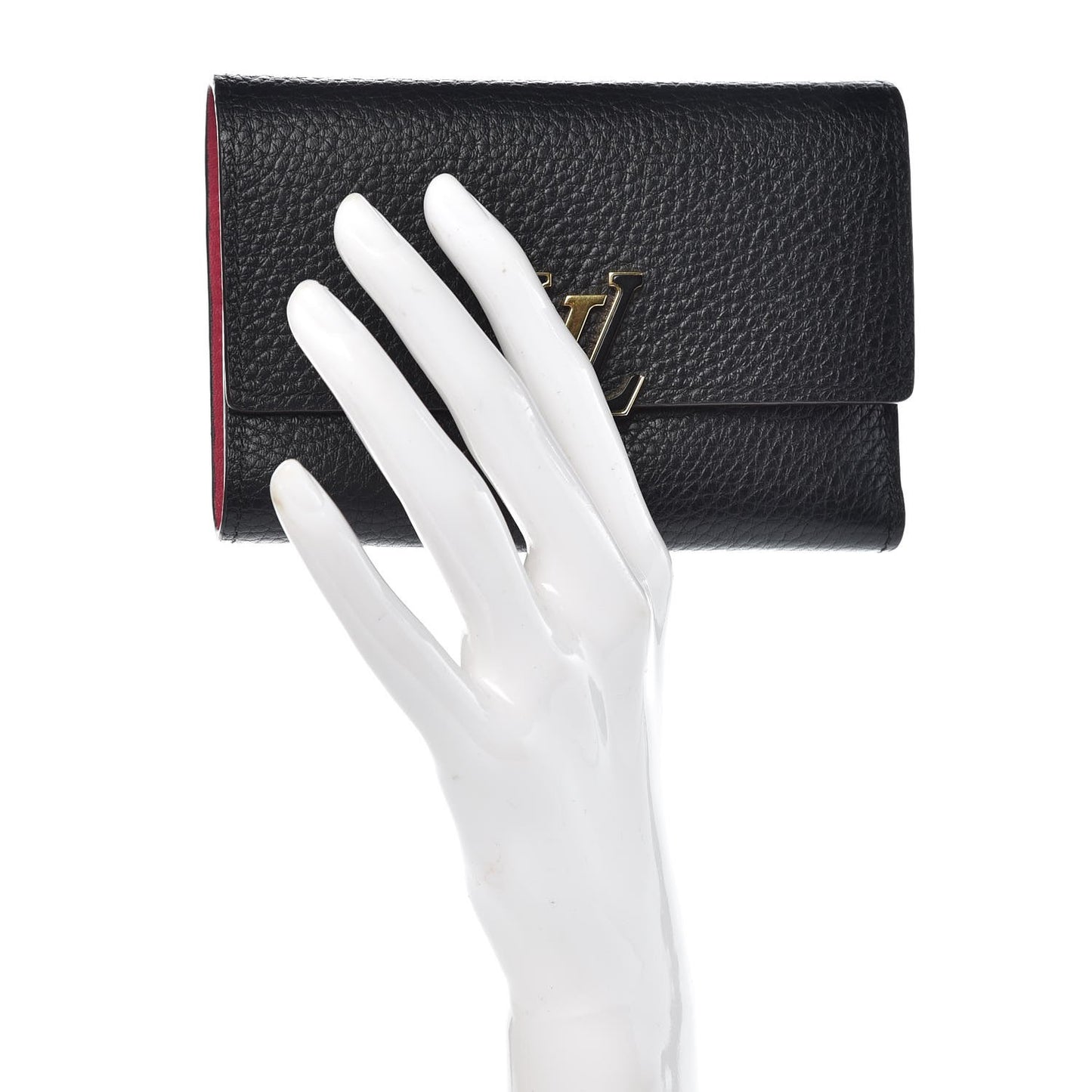 Taurillon Capucines Compact Wallet Black