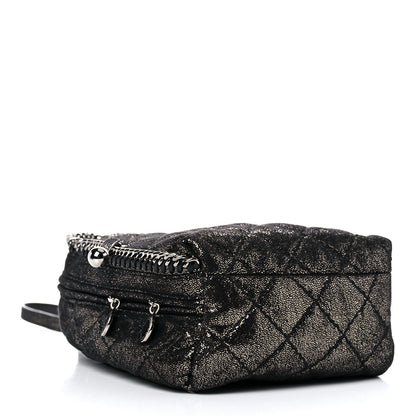 Stella McCartney Metallic Shaggy Deer Quilted Mini Falabella Backpack 4 of 9