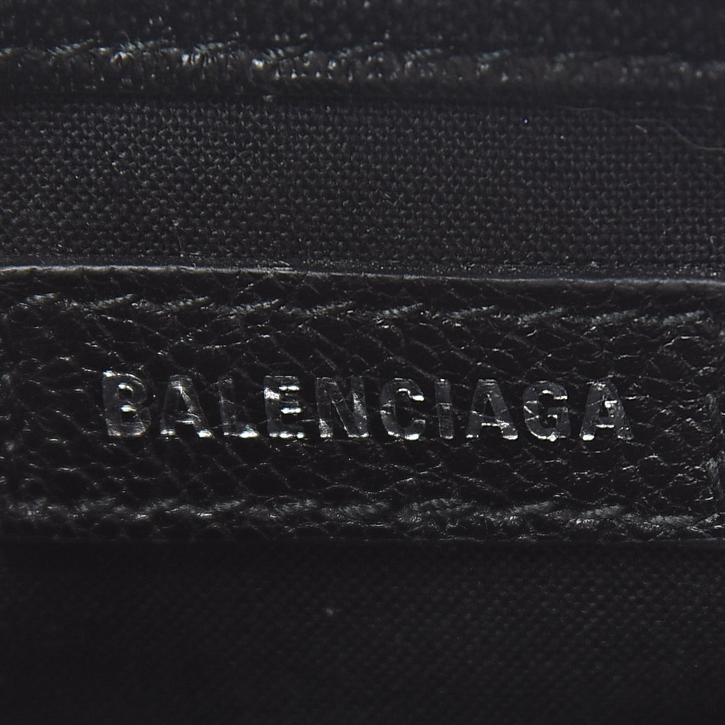 Squared Calfskin Logo Shopping Phone Holder Bag Black