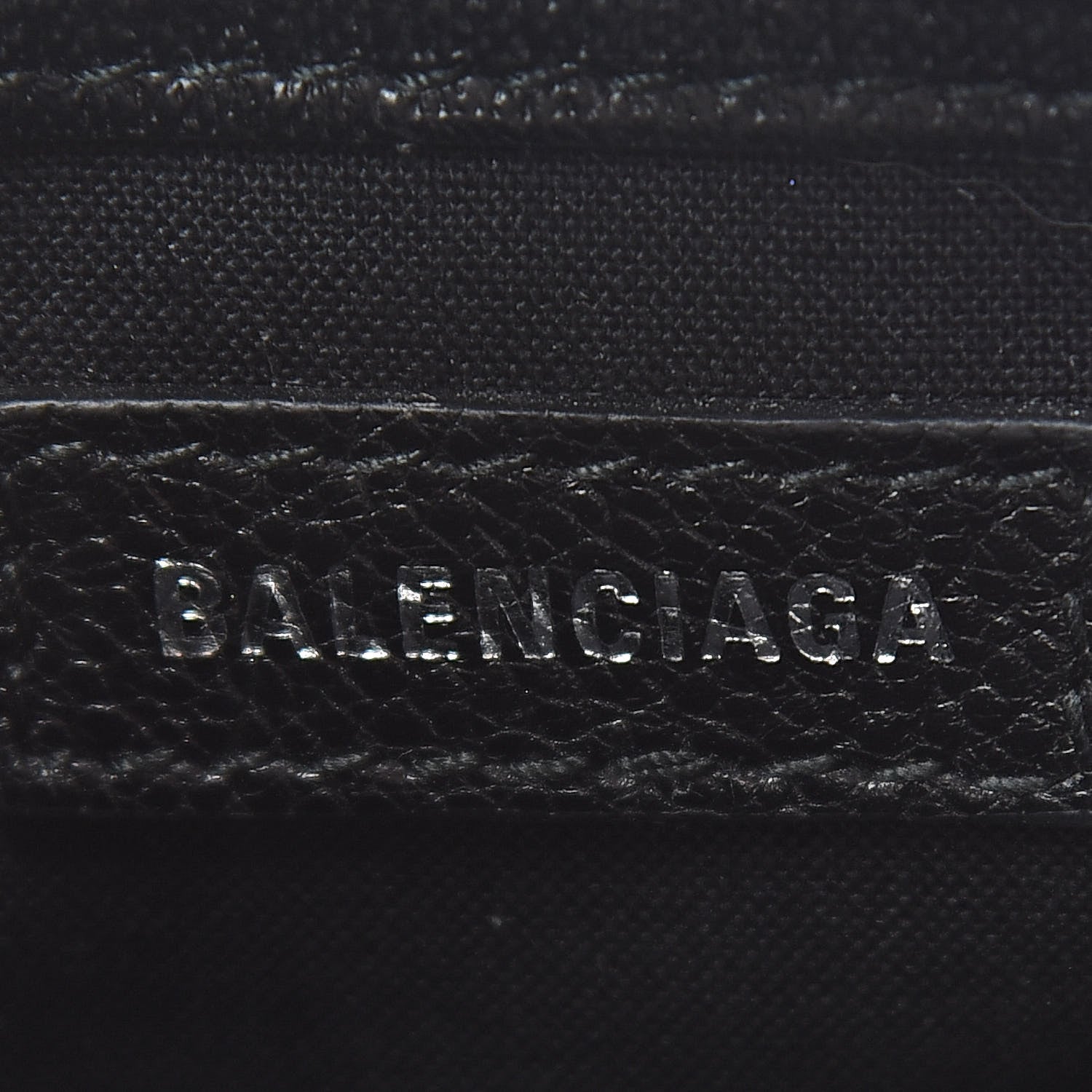Balenciaga Squared Calfskin Logo Shopping Phone Holder Bag Black 6 of 10