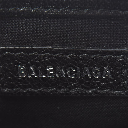 Balenciaga Squared Calfskin Logo Shopping Phone Holder Bag Black 6 of 10