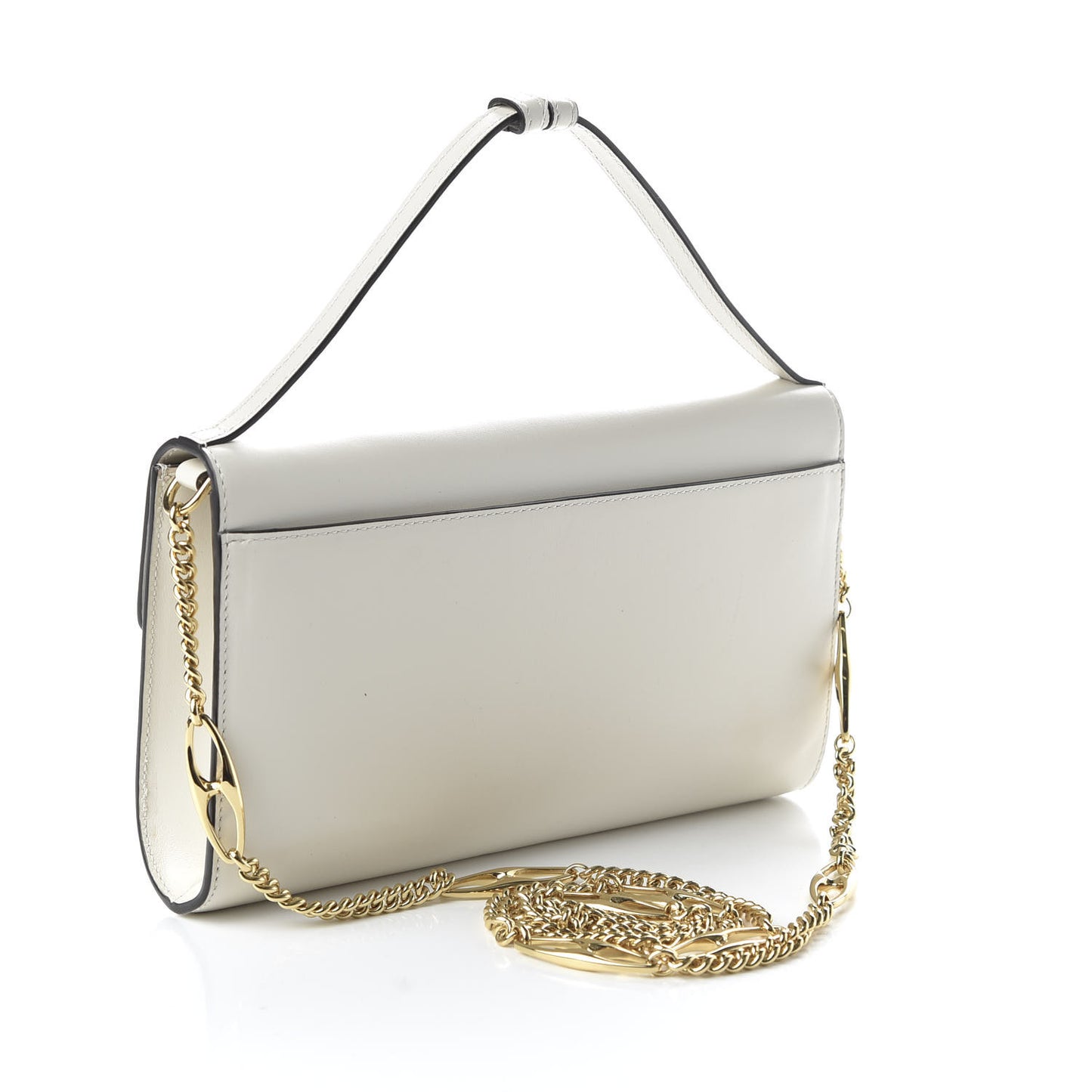 Shibuya Calfskin Small Zumi Top Handle Shoulder Bag Mystic White