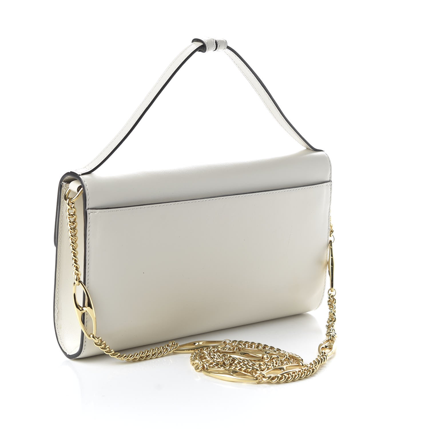 Gucci Shibuya Calfskin Small Zumi Top Handle Shoulder Bag Mystic White 3 of 10