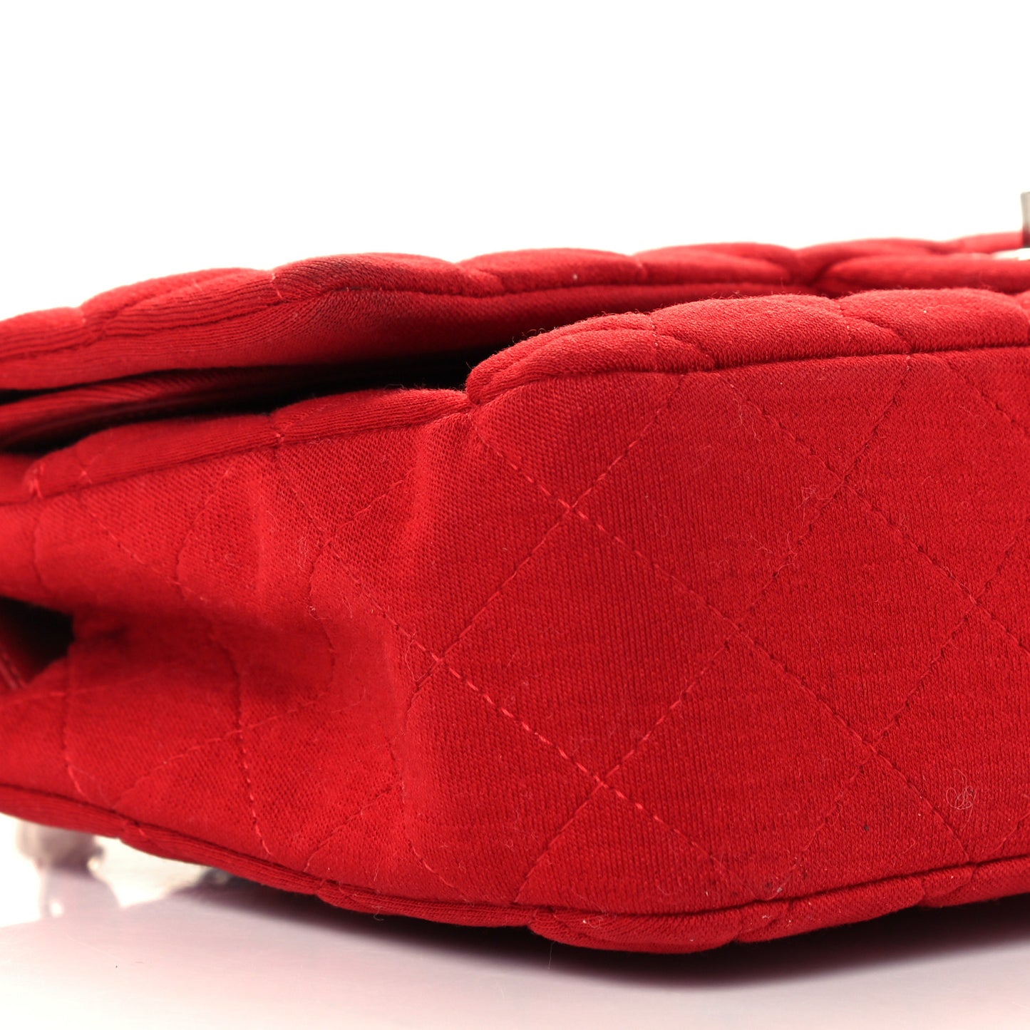 Jersey Quilted Medium Double Flap Red