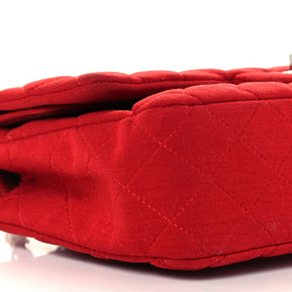 Chanel Jersey Quilted Medium Double Flap Red 9 of 10