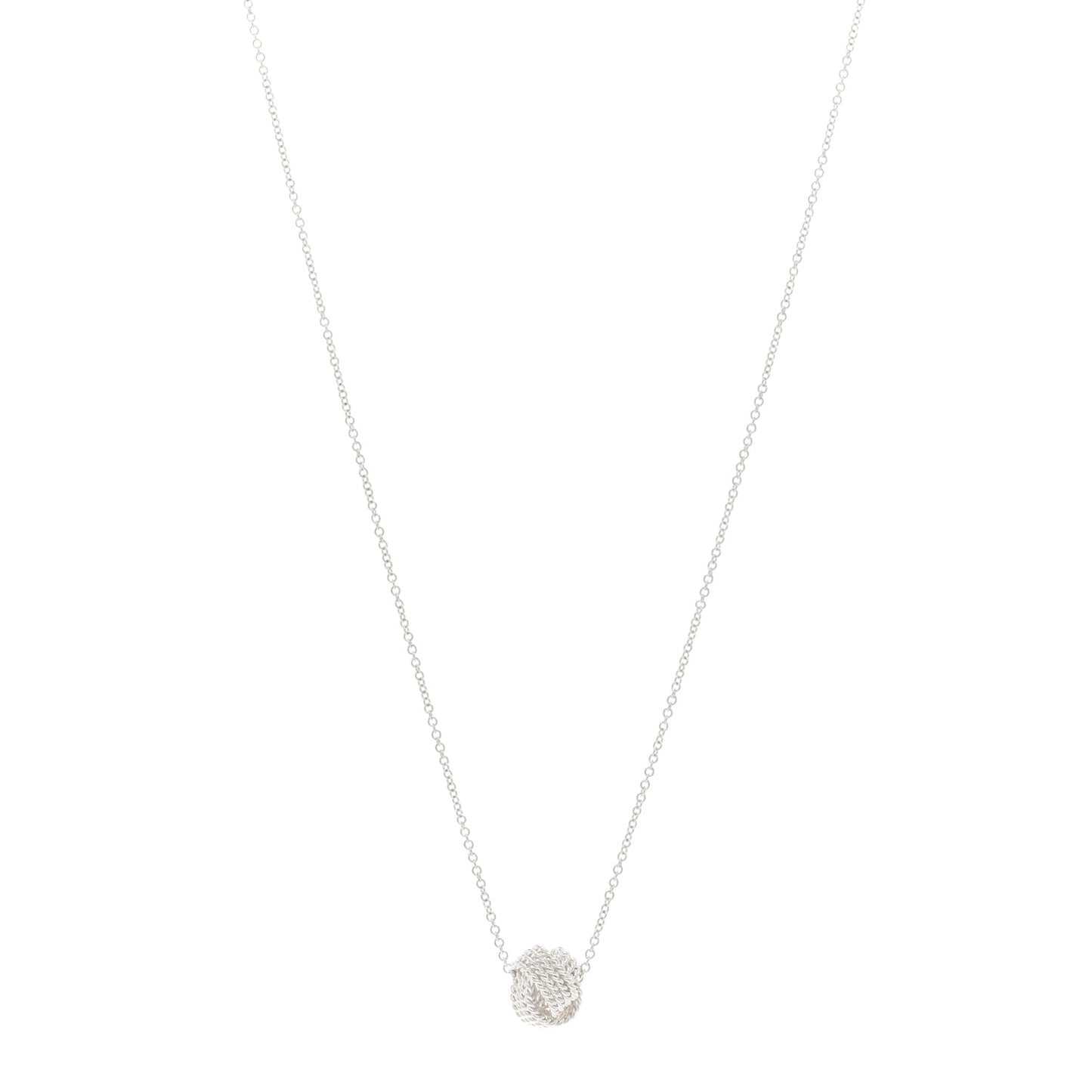 Sterling Silver Twist Knot Pendant Necklace