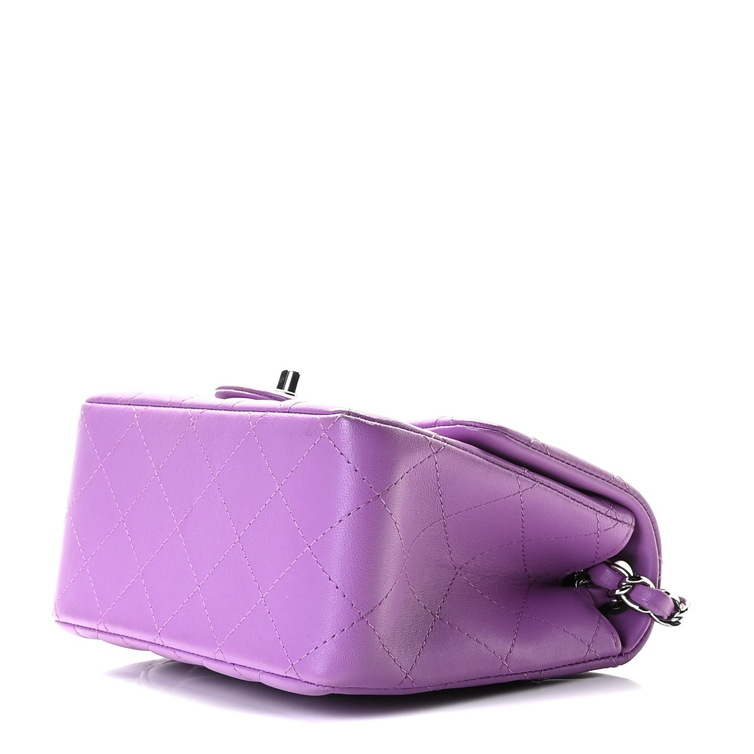 Chanel Lambskin Quilted Mini Square Flap Purple 7 of 11