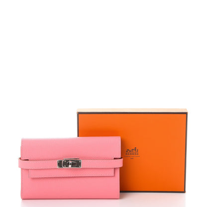 Hermes Epsom Medium Kelly Wallet Rose Confetti 8 of 8
