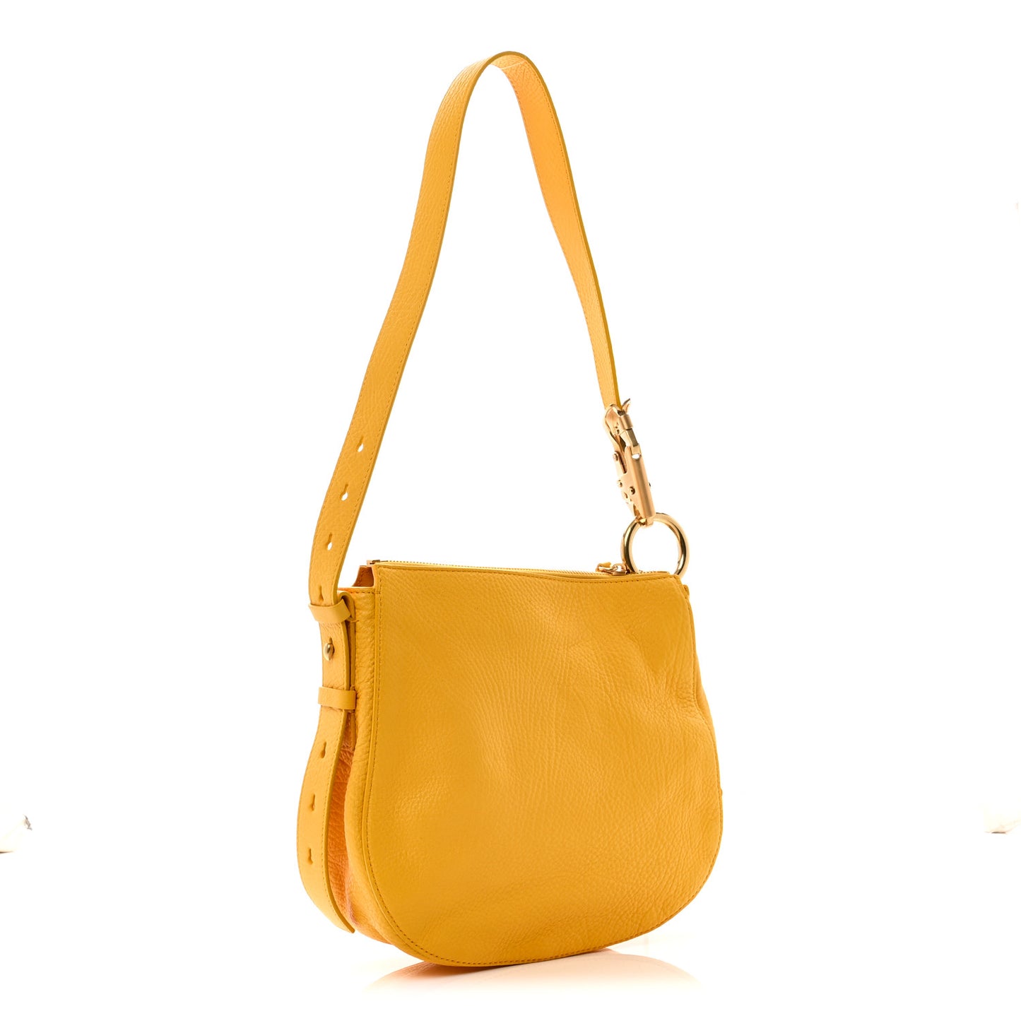 Grainy Calfskin Small Knight Crossbody Bag Mimosa