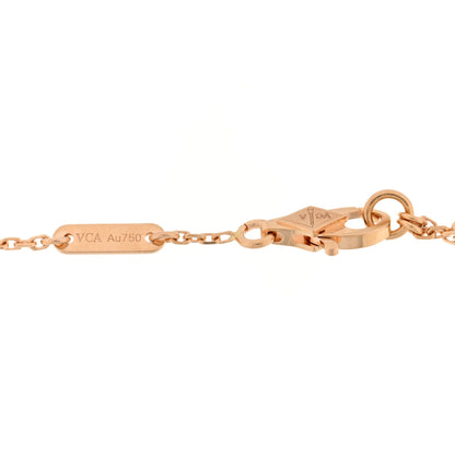 Van Cleef & Arpels 18K Rose Gold Carnelian Sweet Alhambra Heart Bracelet 3 of 3