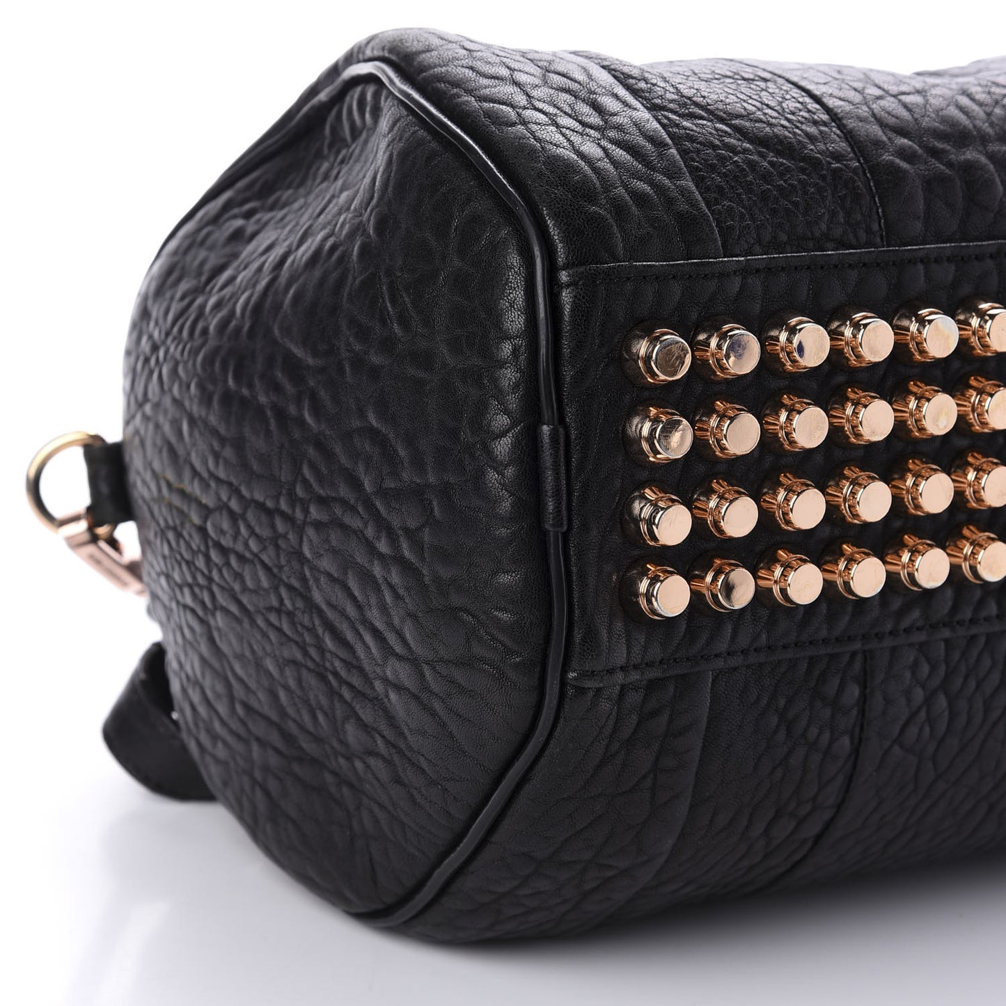 Pebbled Lambskin Rockie Black Rose Gold Hardware
