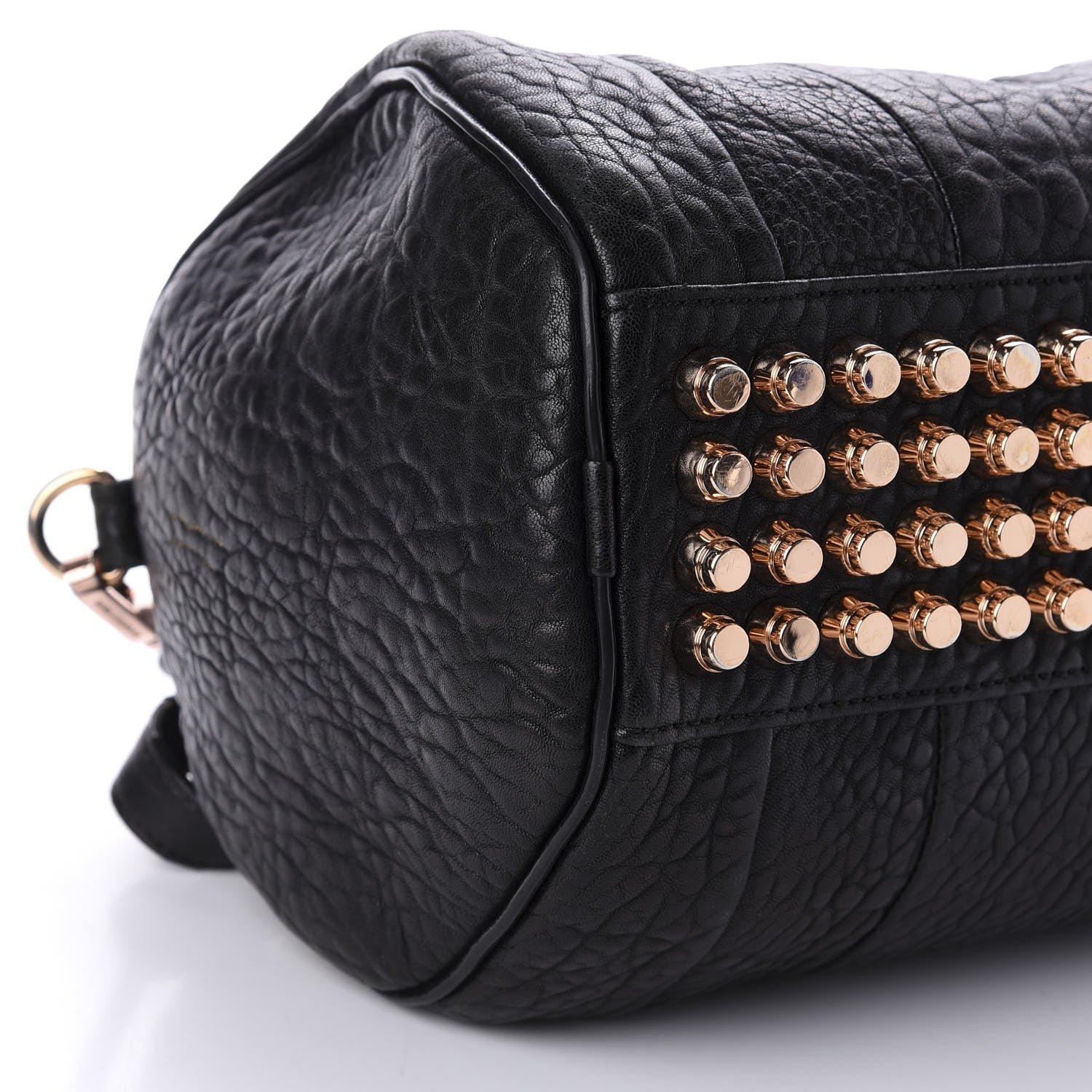 Alexander Wang Pebbled Lambskin Rockie Black Rose Gold Hardware 6 of 9