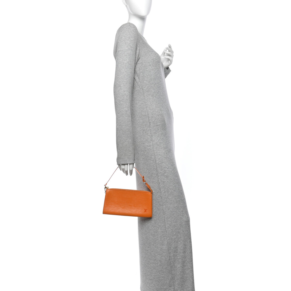 Epi Pochette Accessories 24 Mandarin