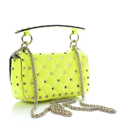 Valentino Garavani Calfskin Mini Rockstud Spike Shoulder Bag Lime 3 of 8