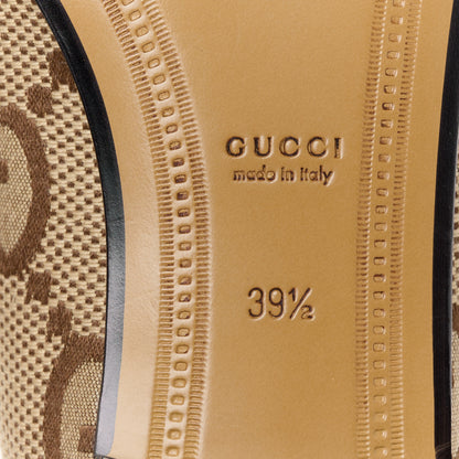 Gucci Monogram Jumbo GG Malaga Kid Horsebit Womens Jordaan Loafers 39.5 Camel Ebony New Acero Beige 8 of 10