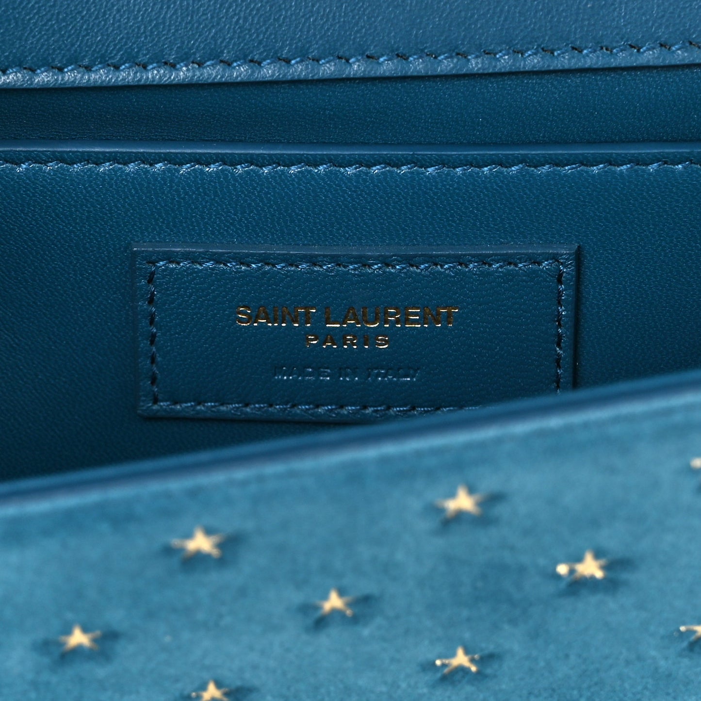 Suede Star Medium Classic Monogram Kate Satchel Blue