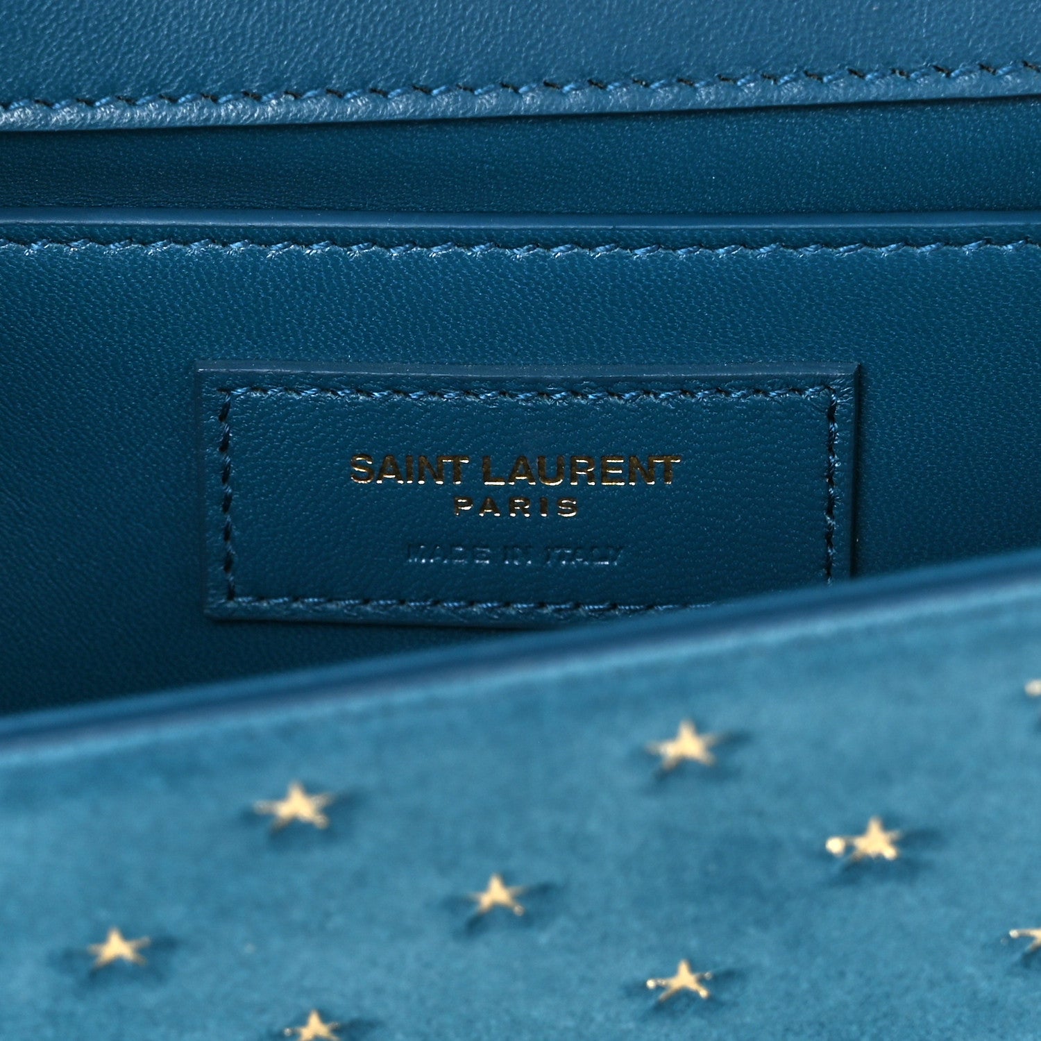 Saint Laurent Suede Star Medium Classic Monogram Kate Satchel Blue 7 of 11