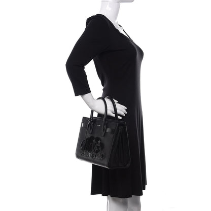 Saint Laurent Calfskin Love Patchwork Baby Sac De Jour Black 2 of 12