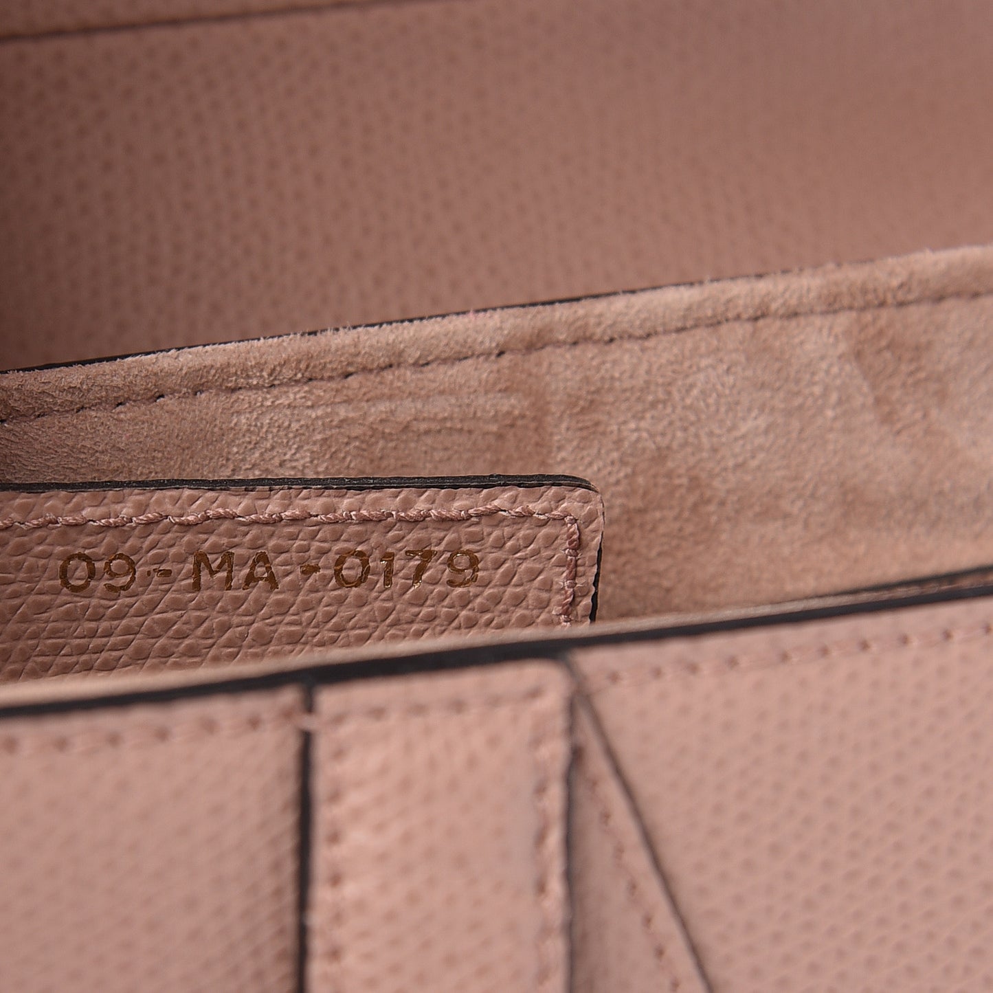 Grained Calfskin Saddle Bag Pink