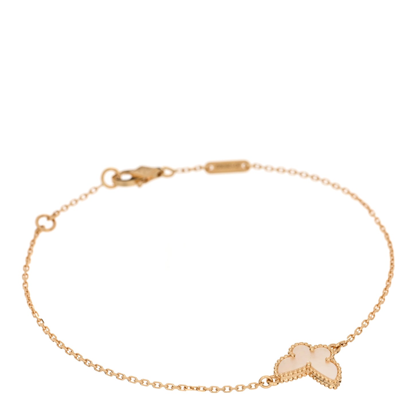 18K Yellow Gold Mother of Pearl Sweet Alhambra Butterfly Bracelet