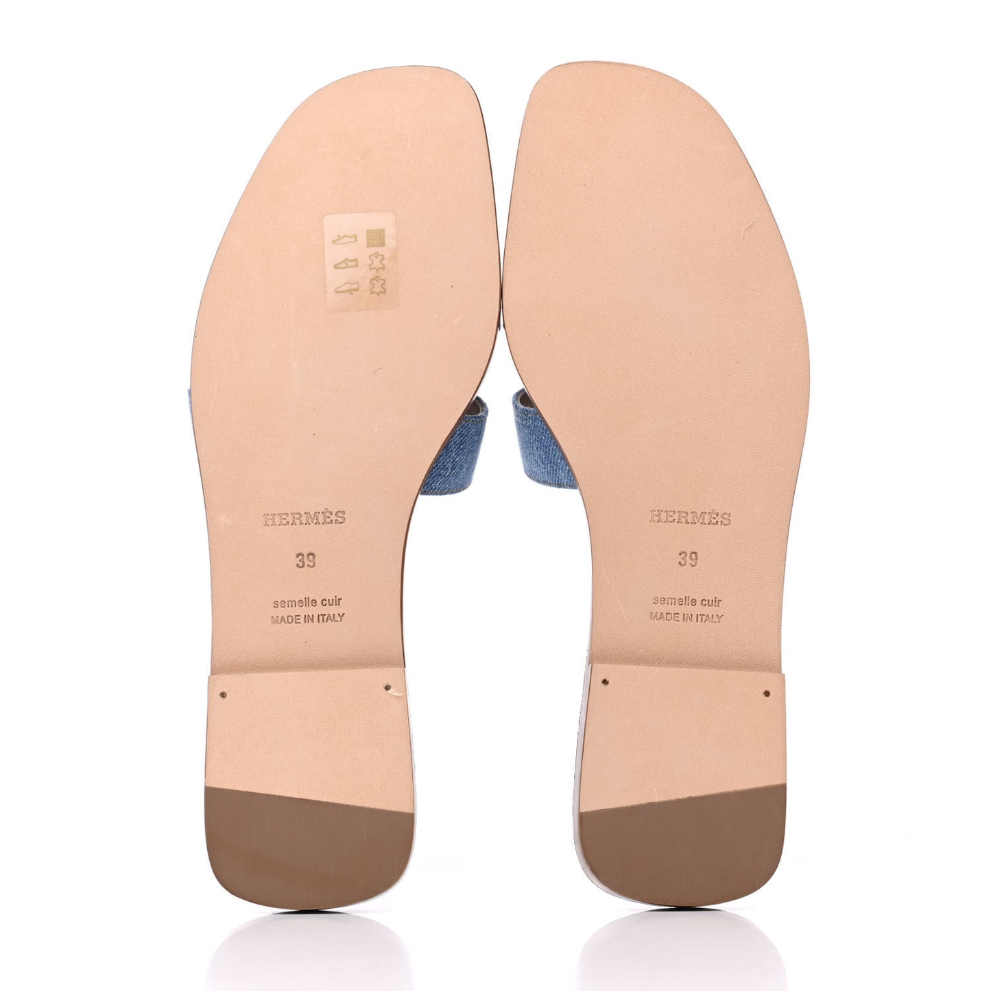 Denim Canvas Oran Sandals 39 Bleu Clair