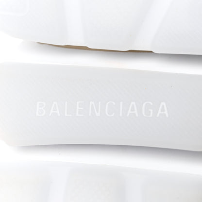 Balenciaga Technical 3D Recycled Knit Bi-Color Womens Speed 2.0 Transparent Sole Sneakers 37 Light Beige White 8 of 11