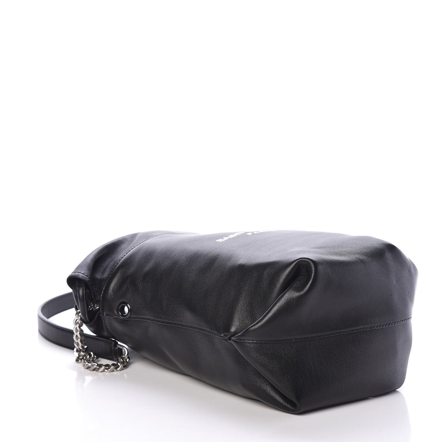Lambskin Small Teddy Bucket Bag Black