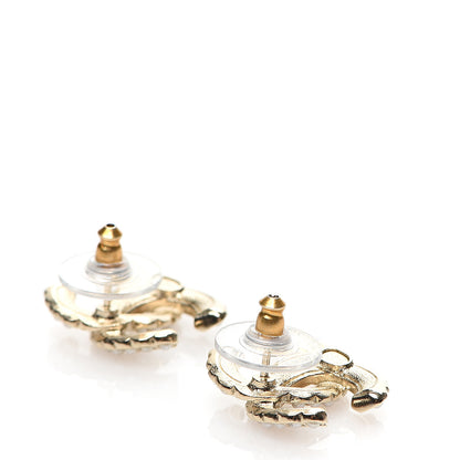 Chanel Pearl Queen of France CC Earrings Gold 3 of 5