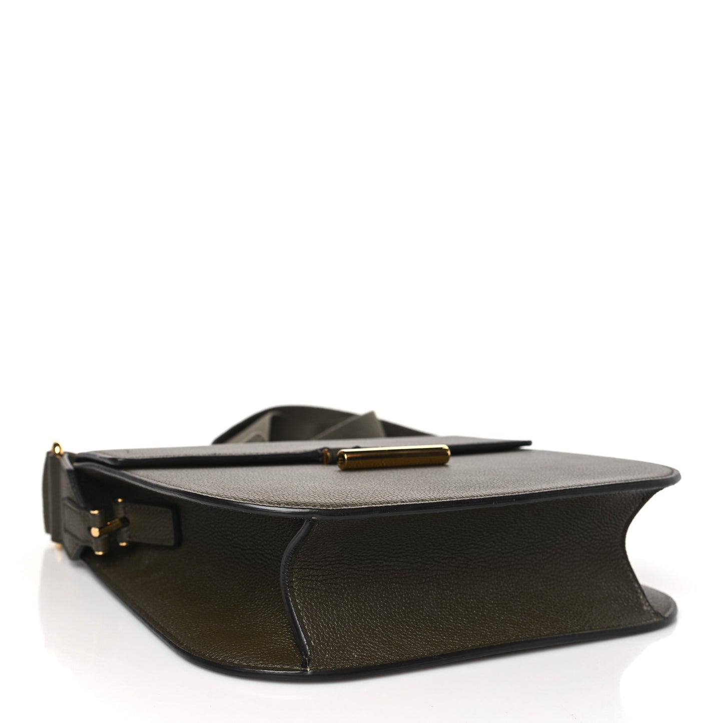 Calfskin Small T Clasp Tara Crossbody Bag Military Green