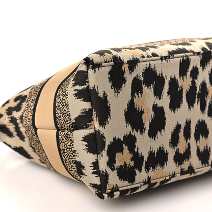 Christian Dior Canvas Mizza Embroidered Medium Leopard DiorTravel Nomad Pouch Beige 9 of 11