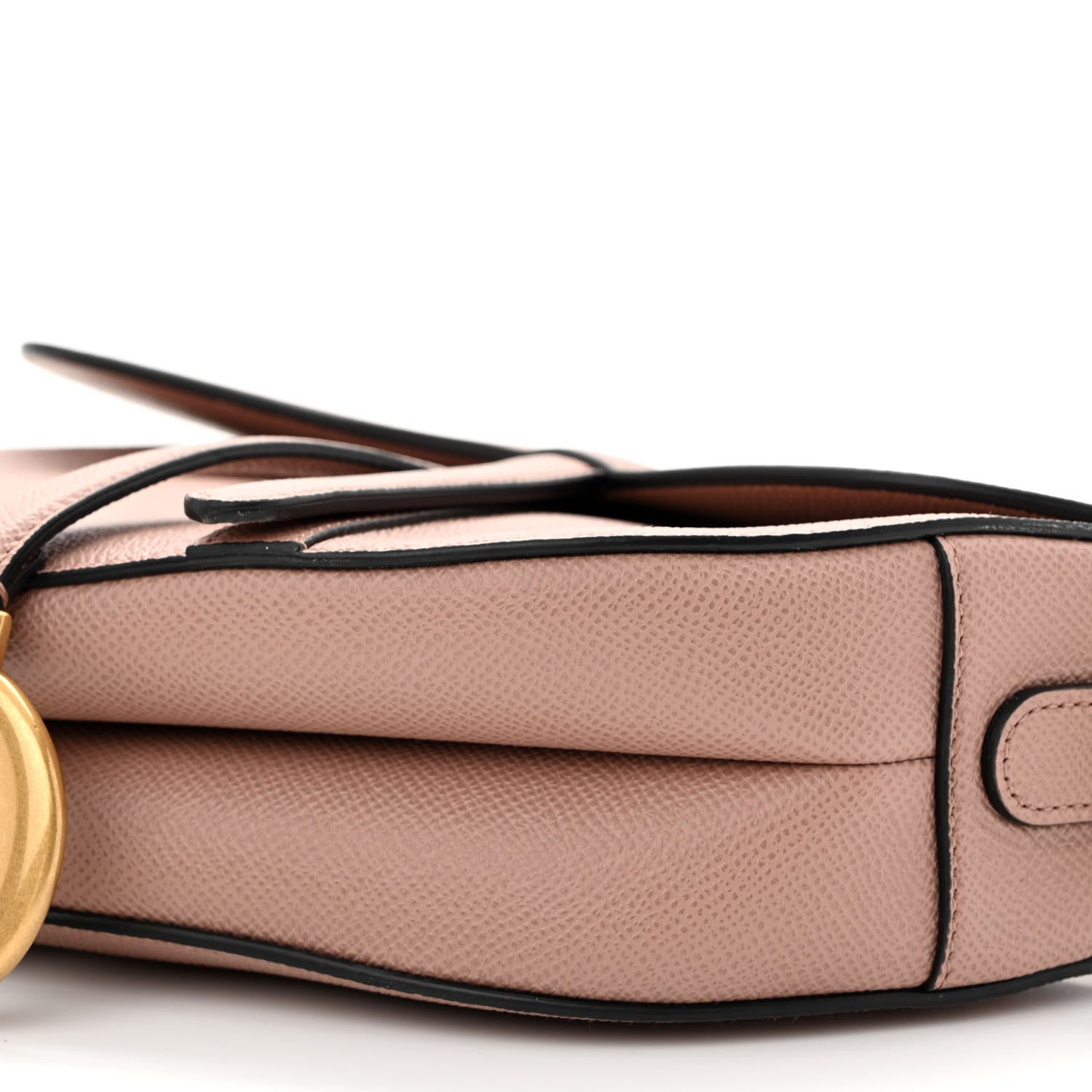 Christian Dior Grained Calfskin Saddle Bag With Strap Blush 11 of 11