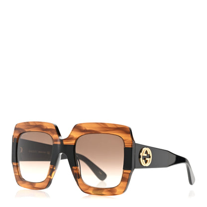 Gucci Square Frame GG0178S Sunglasses Havana 1 of 8