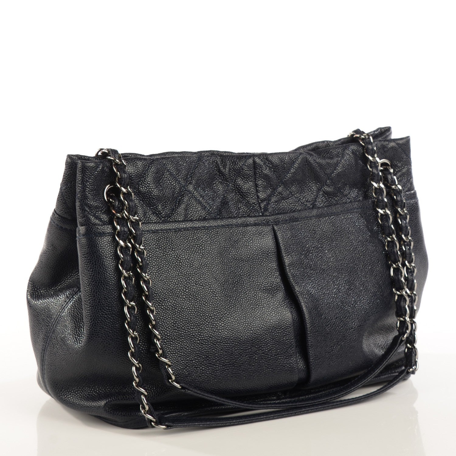 Chanel Caviar Natural Beauty Tote Navy Blue 3 of 7