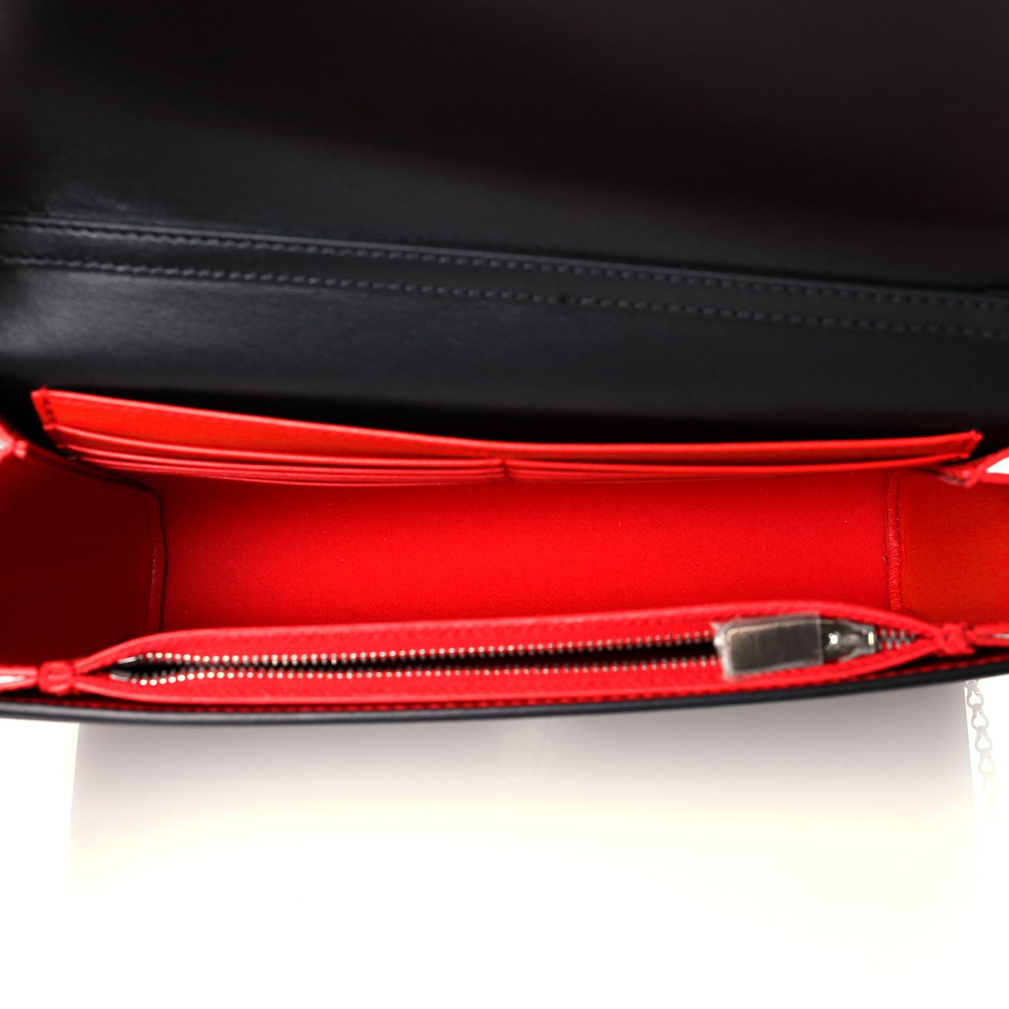 Calfskin Beaded Paloma Loubitag Clutch Black