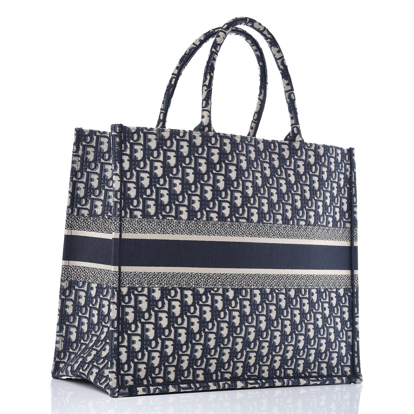 Oblique Book Tote Blue Multicolor