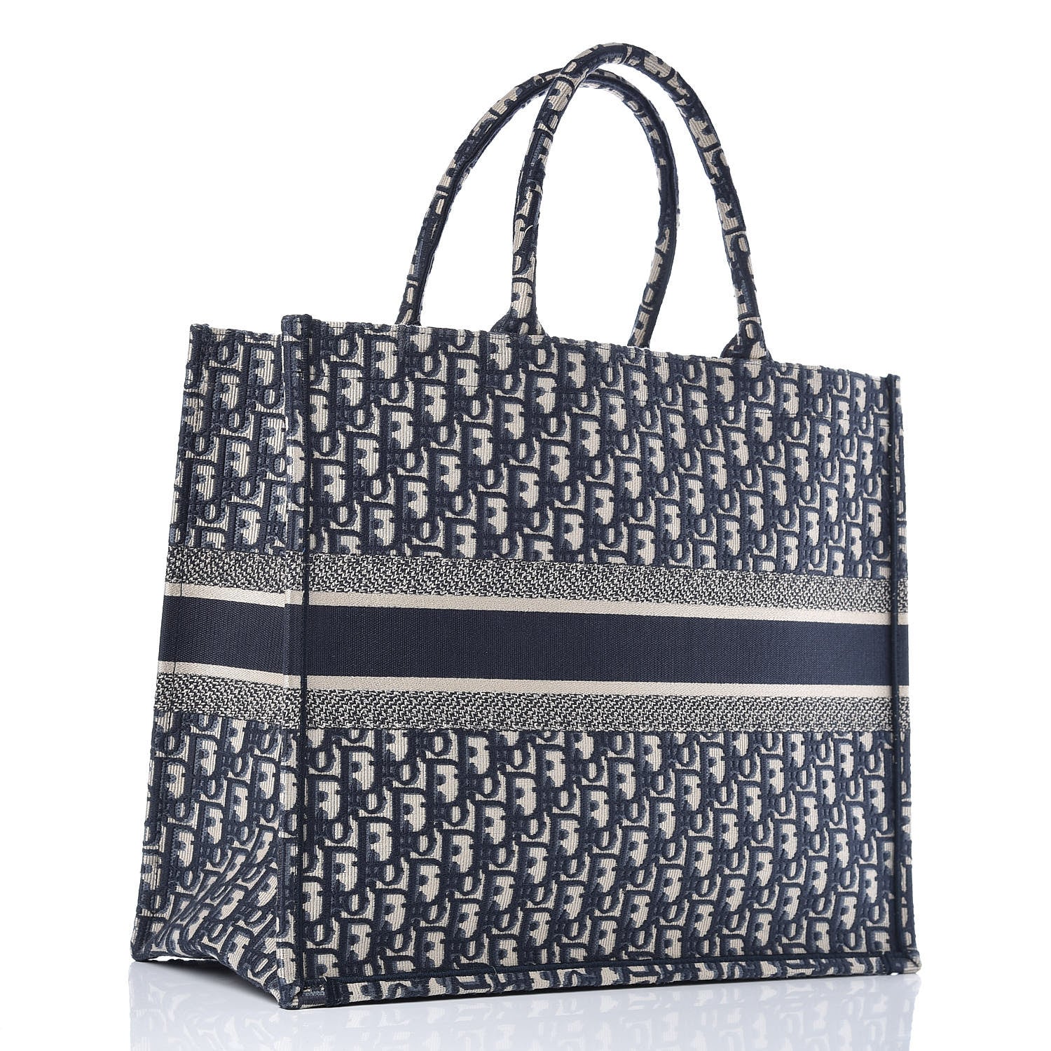 Christian Dior Oblique Book Tote Blue Multicolor 3 of 9