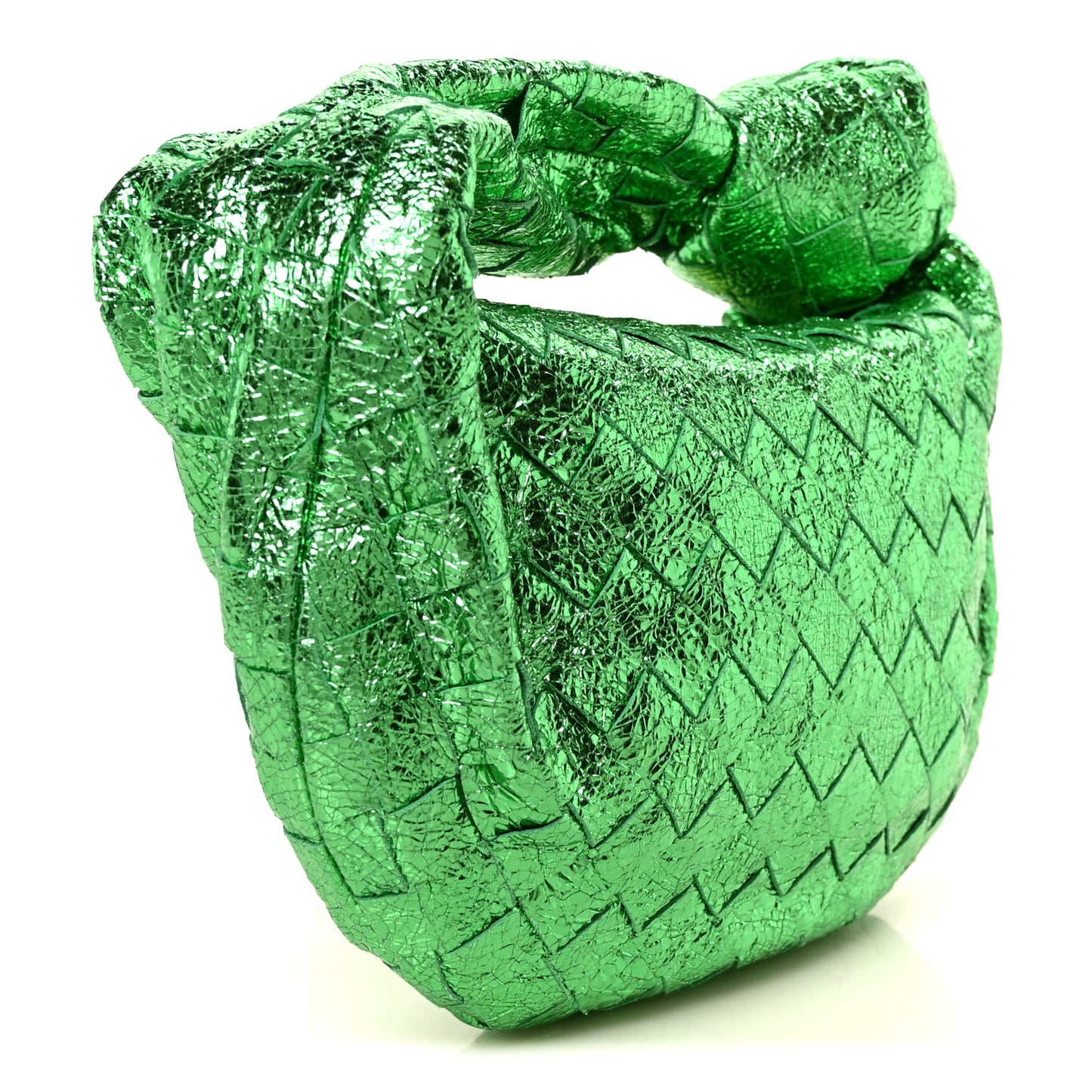 Metallic Nappa Intrecciato Mini Jodie Parakeet