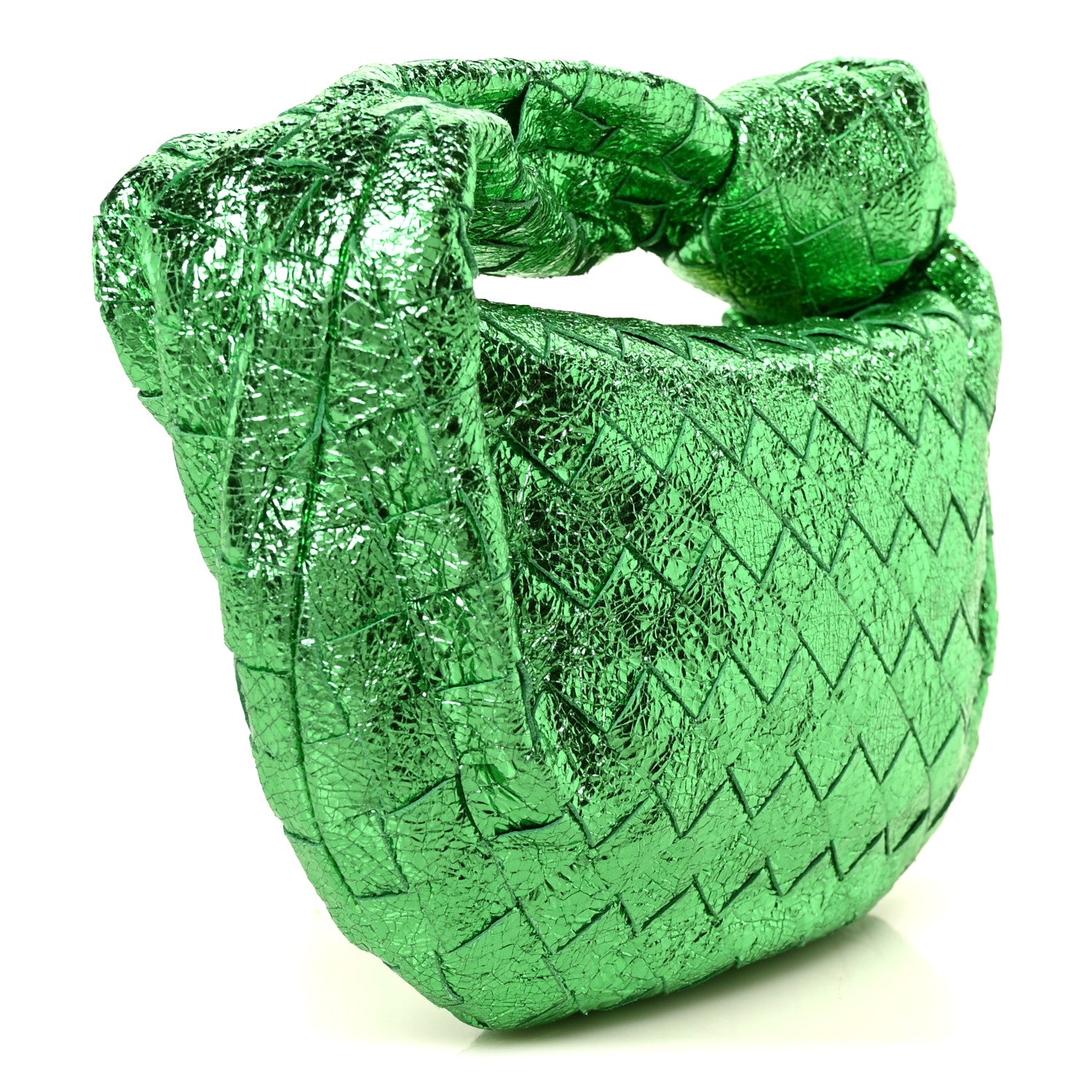 Bottega Veneta Metallic Nappa Intrecciato Mini Jodie Parakeet 3 of 11