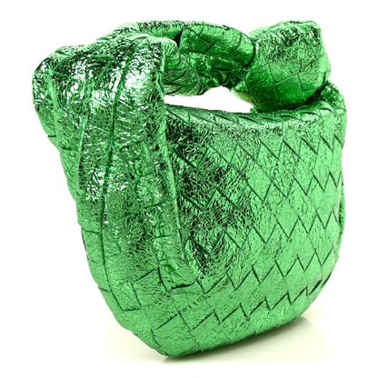 Bottega Veneta Metallic Nappa Intrecciato Mini Jodie Parakeet 3 of 11