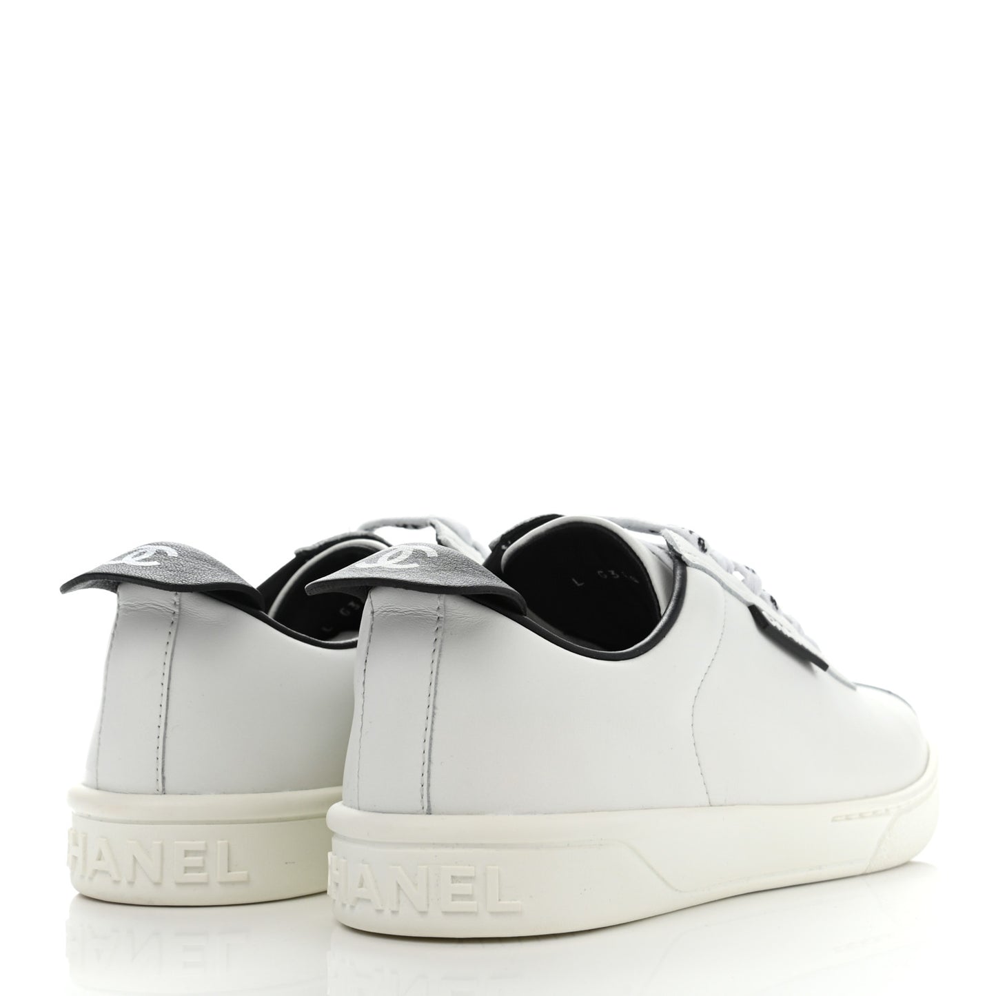 Calfskin CC Sneakers 36 White